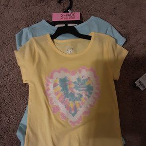 2 Pack Girls Teashirts Size Meduim 10-12